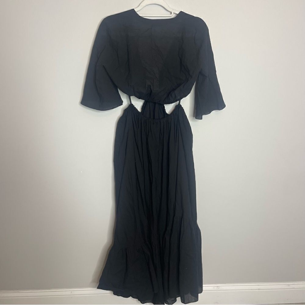 BEAU SOUCI Black Cut out cotton Isola dress New Size 40 - Picture 9 of 13